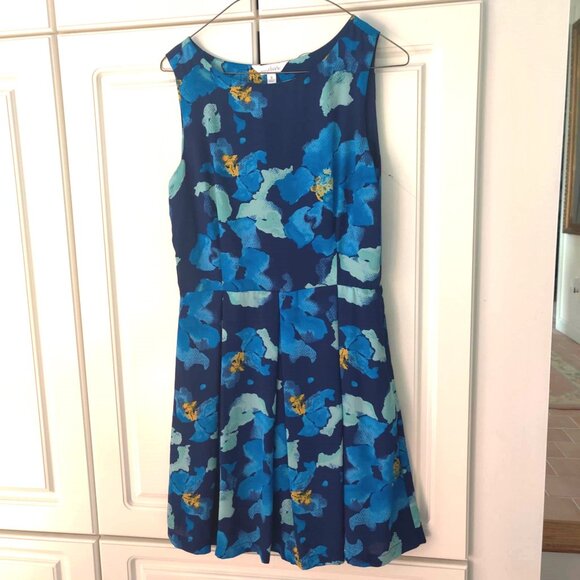 Charming Charlie Blue/Teal Floral Dress, Size Small - Picture 1 of 2